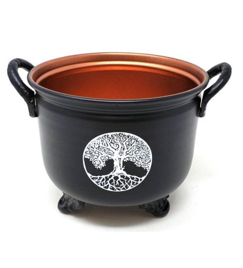 Tree of Life Metal 4 Inch Cauldron