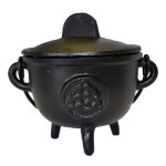 Triquetra Cast Iron 4.5 Inch Witches Cauldron