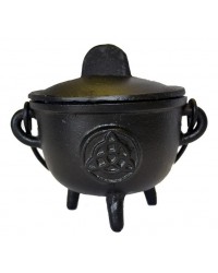 Triquetra Cast Iron 4.5 Inch Witches Cauldron