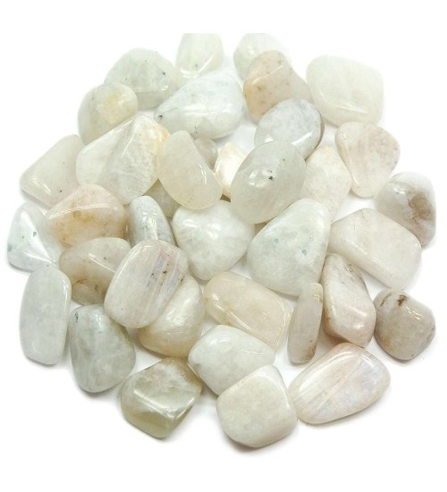 Rainbow Moonstone Tumbled Stones - 1 Pound Pack