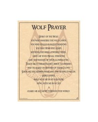 Wolf Prayer for Strength Parchment Poster