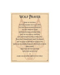 Wolf Prayer for Strength Parchment Poster