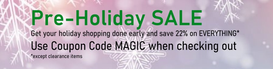 take 22% off all orders with coupon code MAGIC